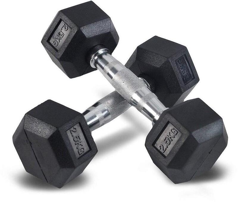 Body-Solid HEXRU Rubber Dumbbells Gewicht: 17,5kg