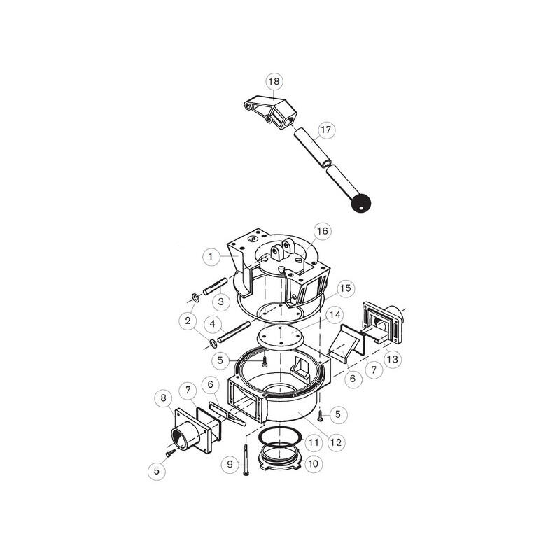 Handpumpe an Deck 90 l/min - JOHNSON PUMP - 38 mm