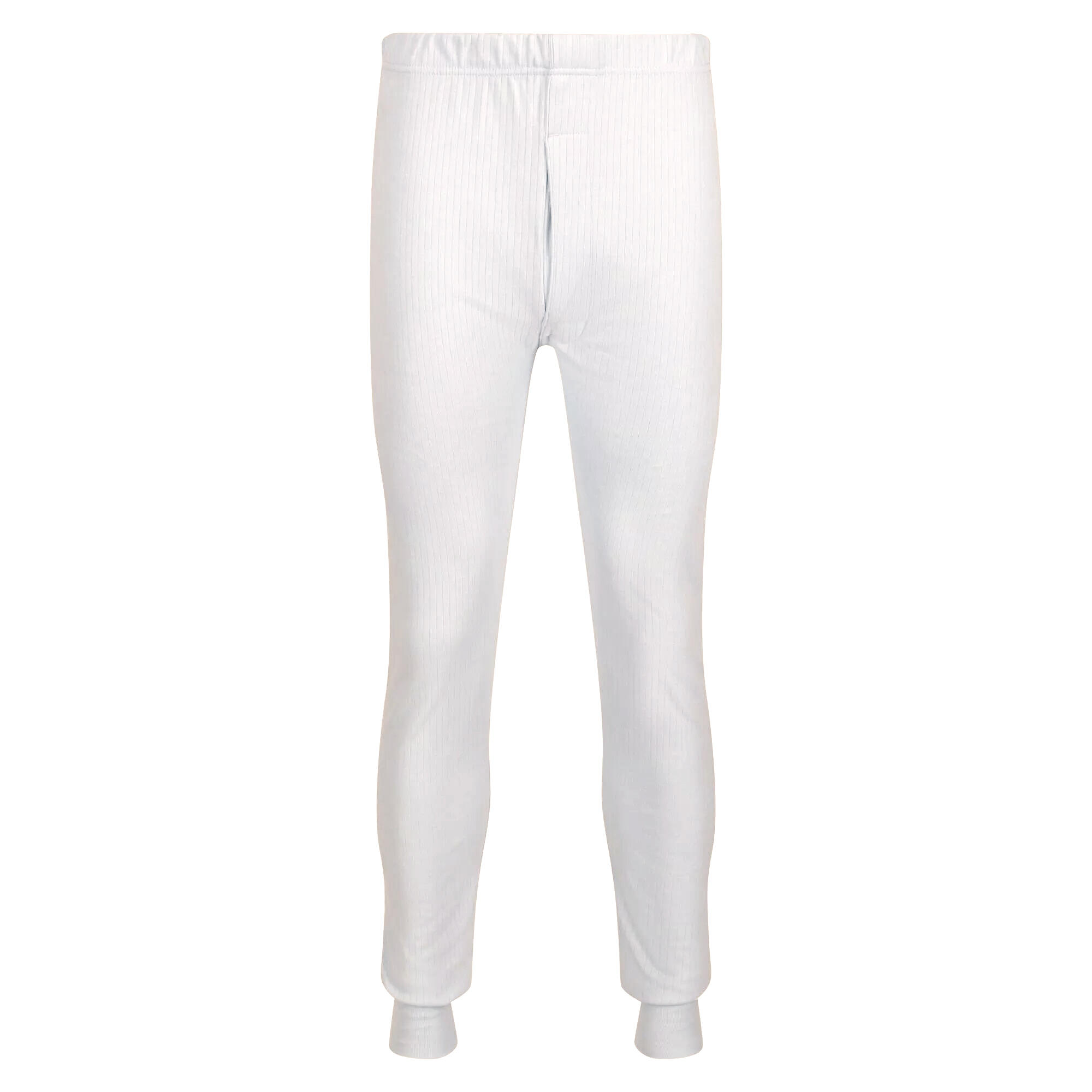 Mens Thermal Underwear Long Johns (White) 1/5