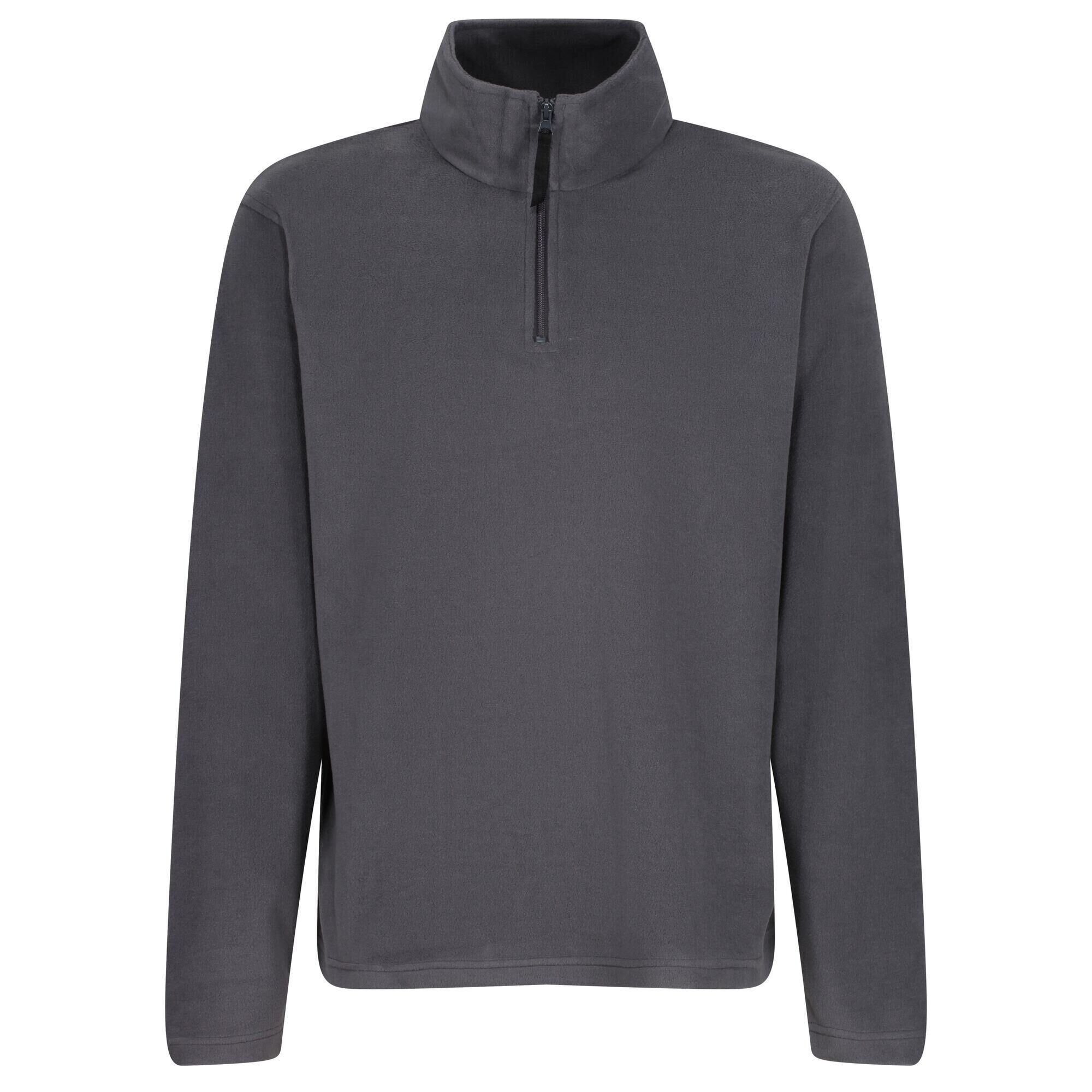 REGATTA Mens Micro Zip Neck Fleece Top (Seal Grey)