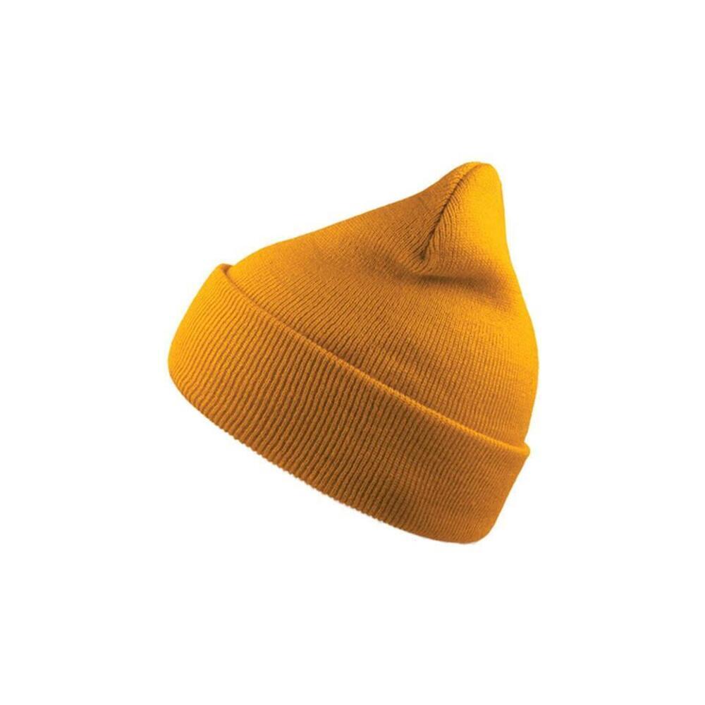 Beanie with WIND cuff Mixed (Mustard)