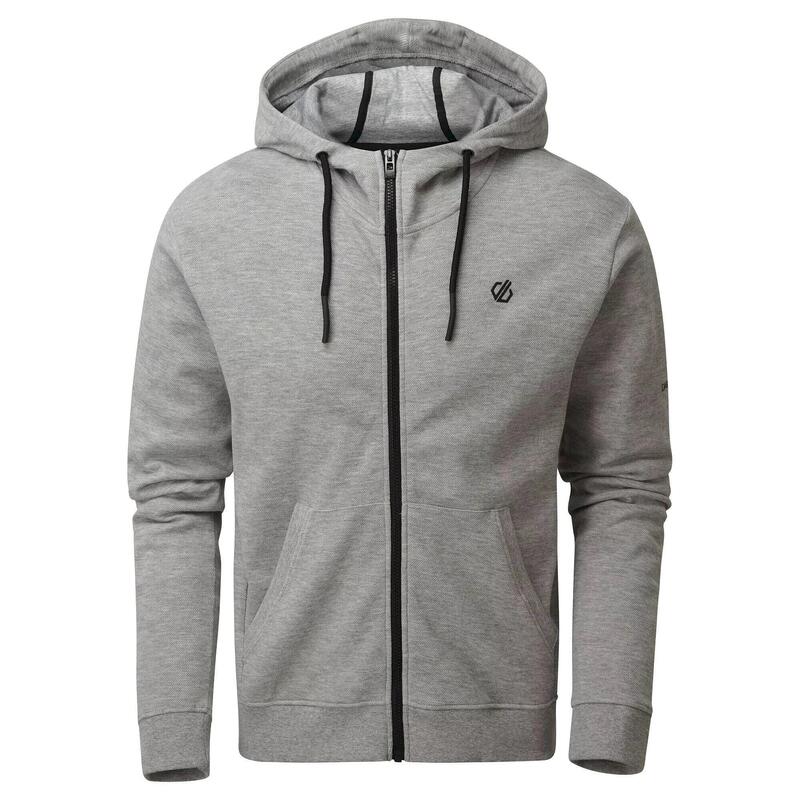 "Modulus" Hoodie mit durchgehendem Reißverschluss für Herren Aschgrau