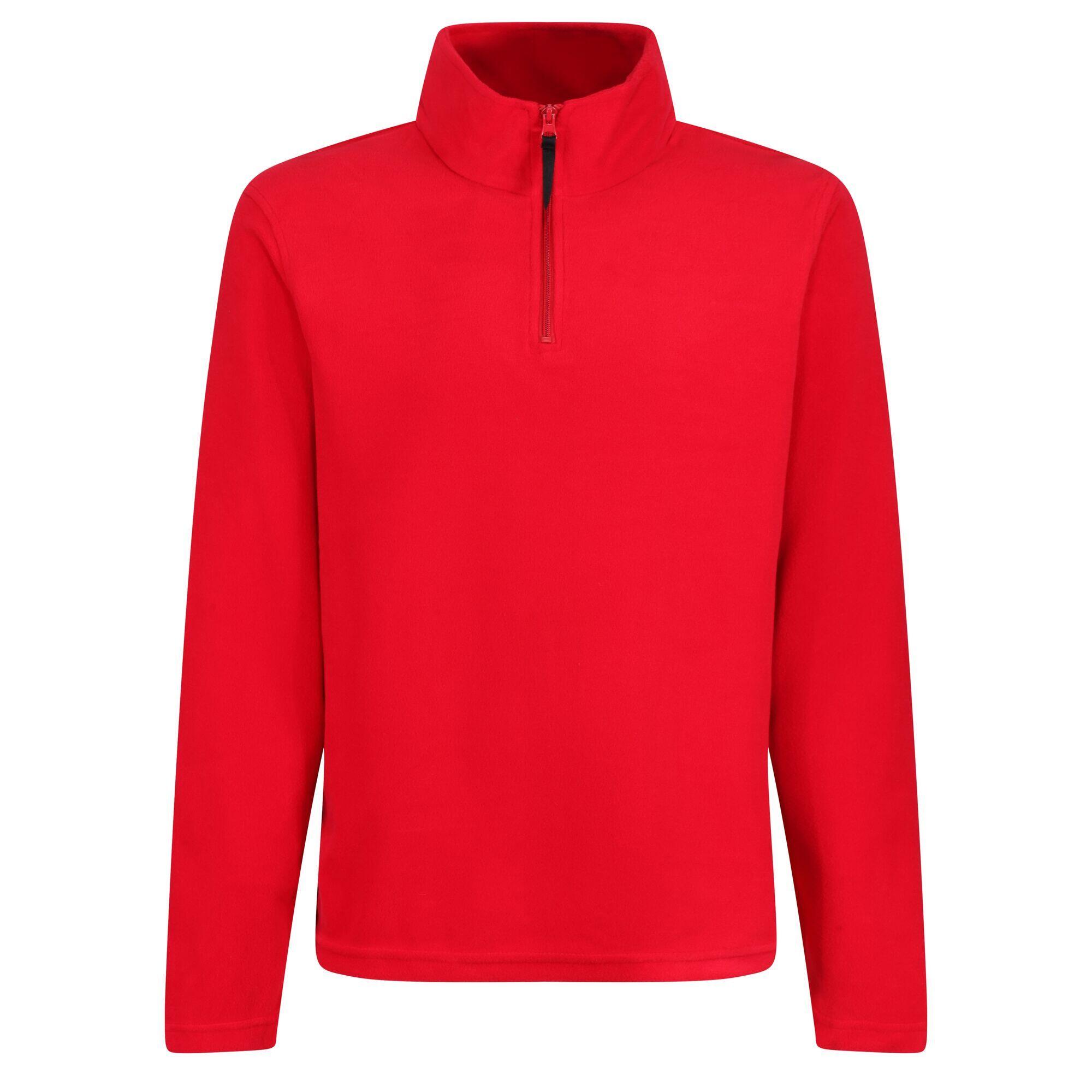 REGATTA Mens Micro Zip Neck Fleece Top (Classic Red)