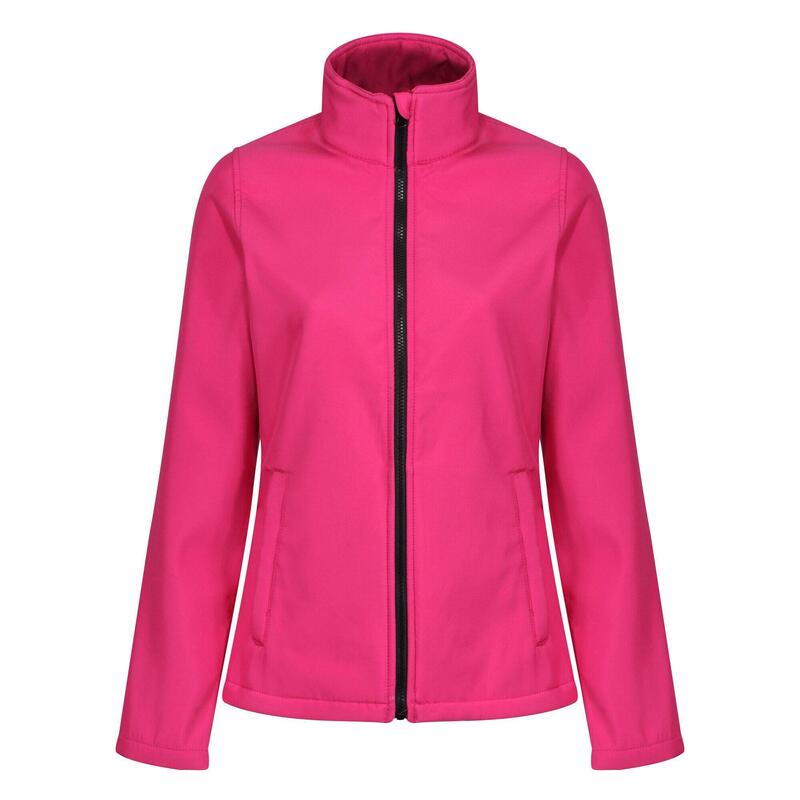 Standout Womens/Ladies Ablaze Printable Soft Shell Jacket (Hot Pink/Black)
