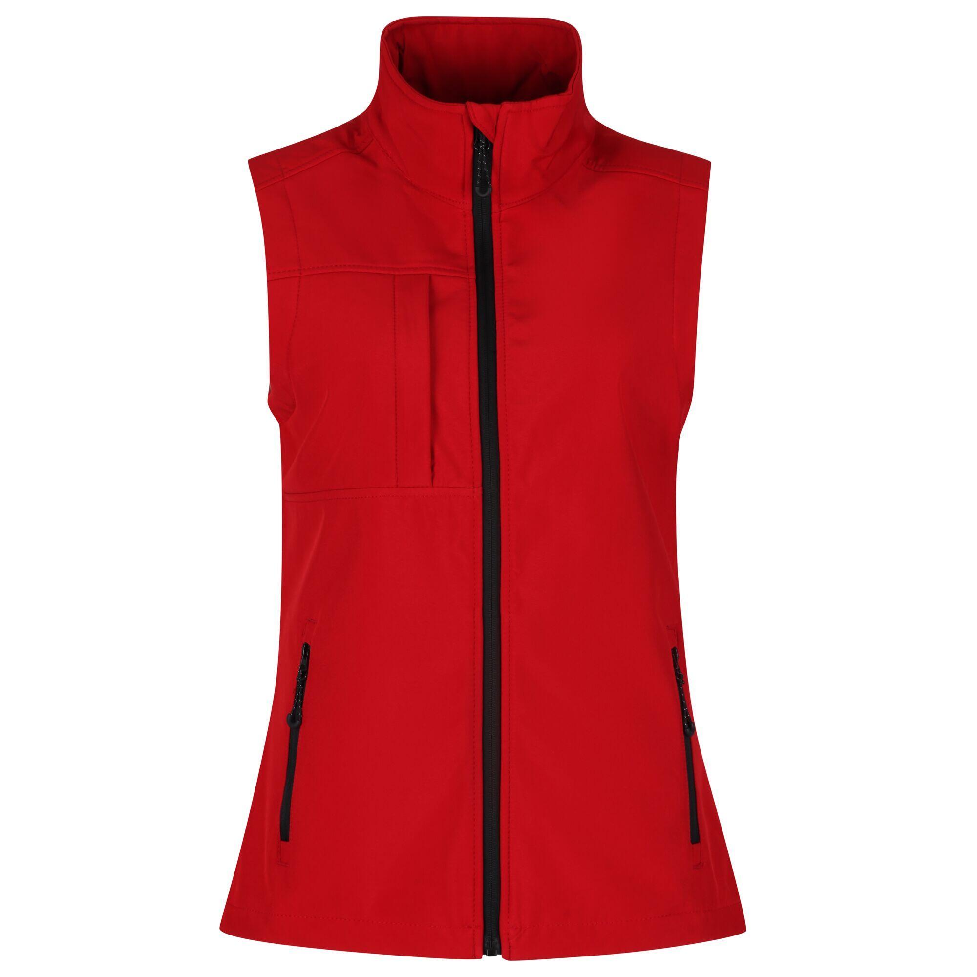 REGATTA Womens/Ladies Octagon II 3 Layer Printable Softshell Bodywarmer (Classic Red)