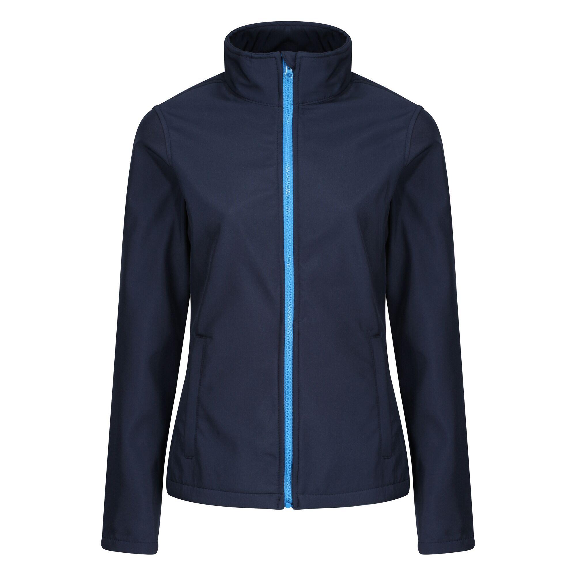 REGATTA Standout Womens/Ladies Ablaze Printable Soft Shell Jacket (Navy/French Blue)