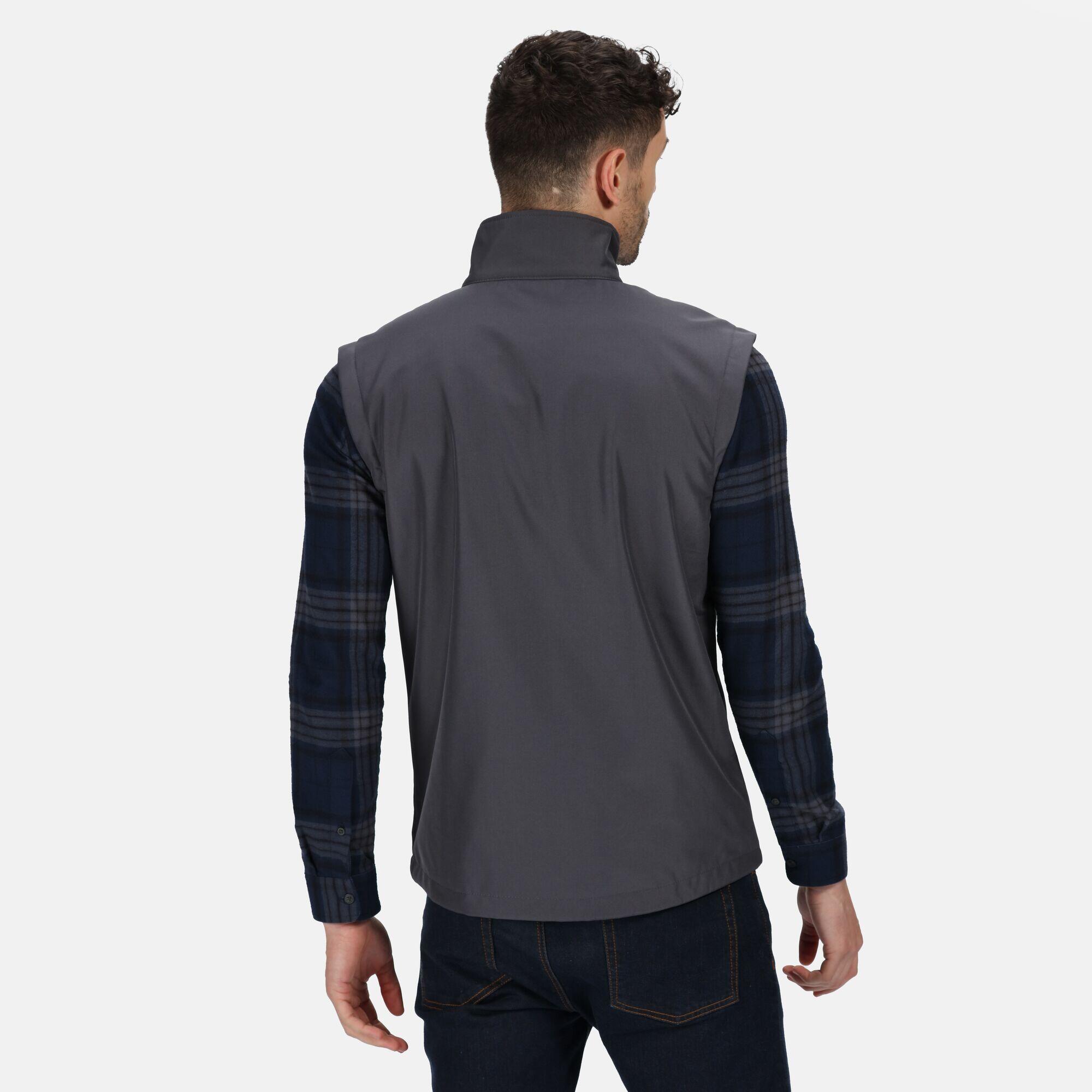 Mens Octagon 3 Layer Printable Softshell Bodywarmer (Seal Grey) 3/5