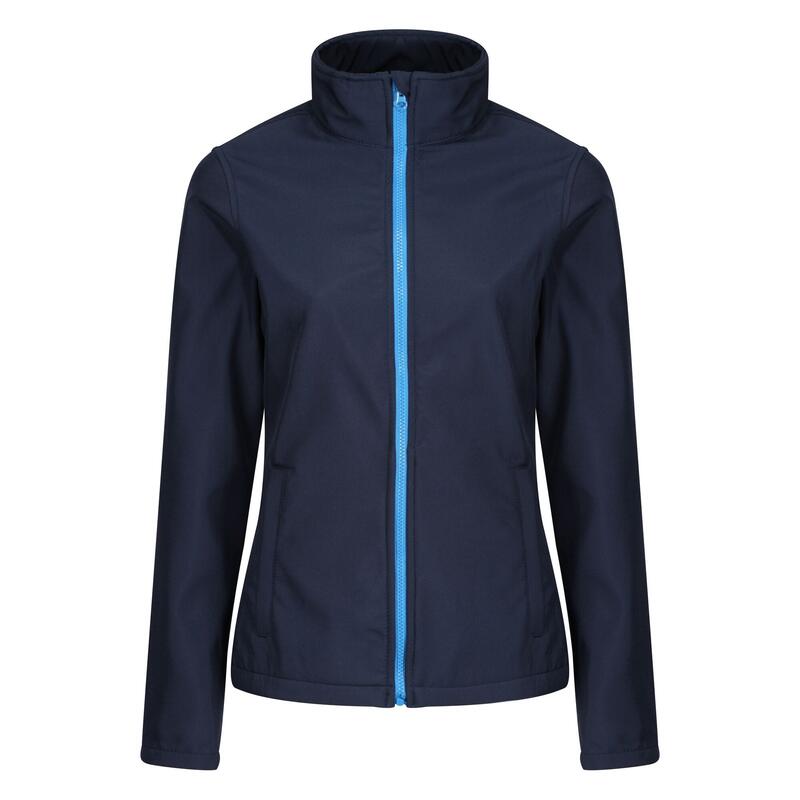 Standout Womens/Ladies Ablaze Printable Soft Shell Jacket (Navy/French Blue)