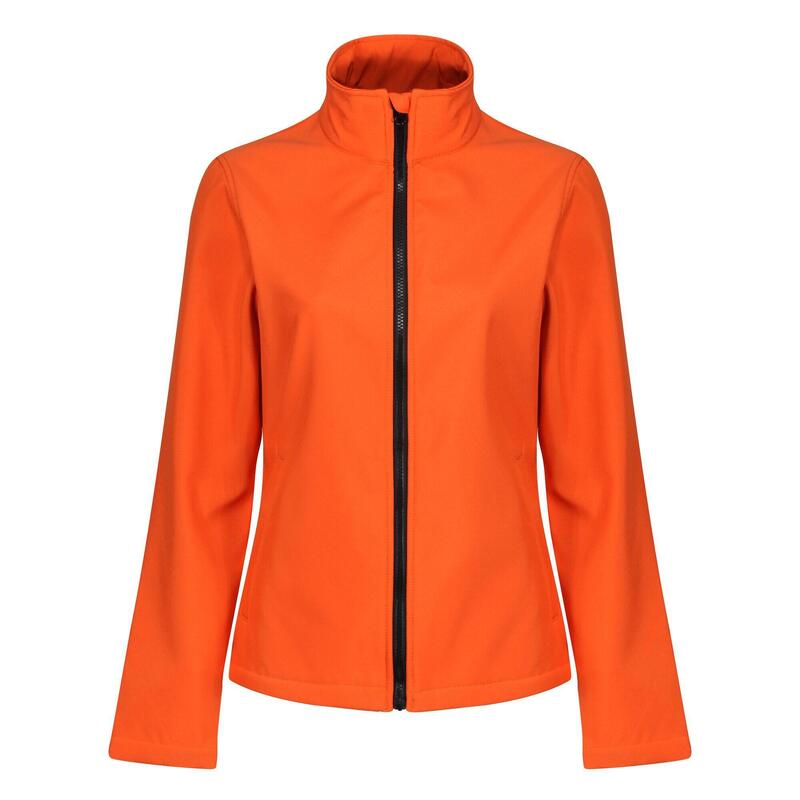 Standout Womens/Ladies Ablaze Printable Soft Shell Jacket (Magma Orange/Black)