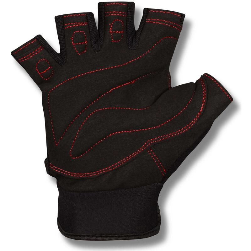 Guantes Fitness con Ajuste de Ante Elastano y Neopreno INDIGO Negro Talle M