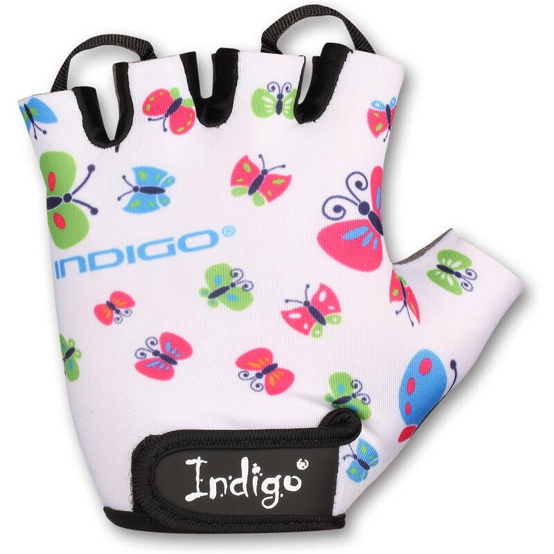 Guantes Ciclismo Infantil BUTTERFLY INDIGO Blanco Talle 2XS