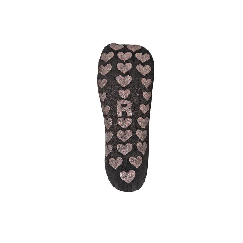 Chaussettes parisien adulte antidérapante antibactérien fitness maison noir