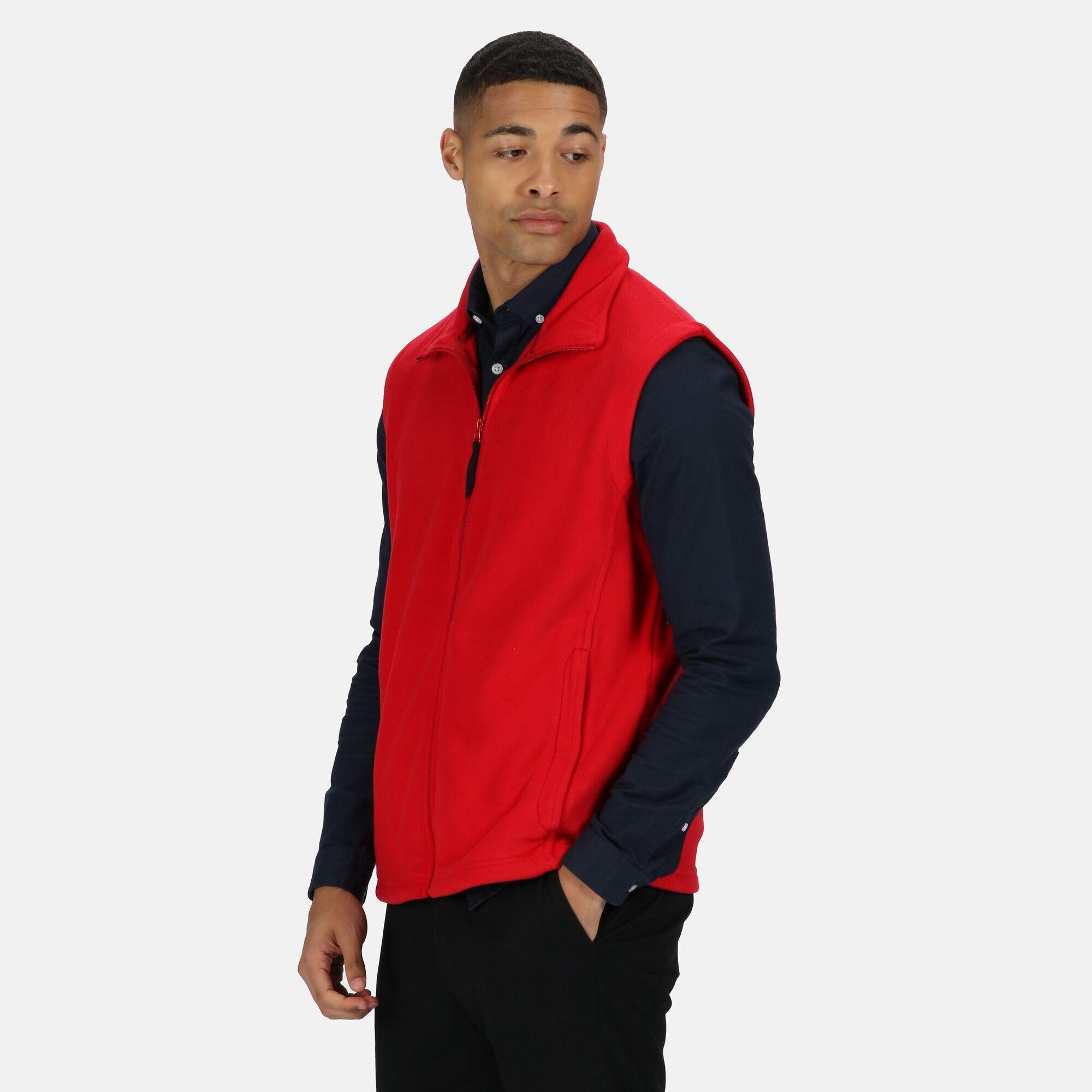 Mens Micro Fleece Bodywarmer / Gilet (Classic Red) 4/5