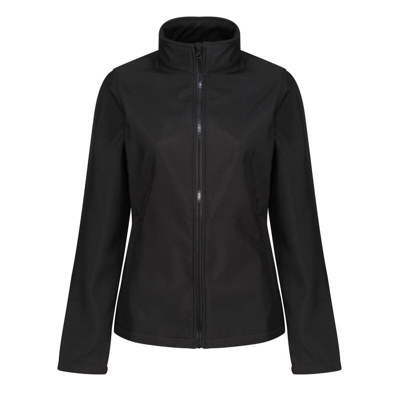 Standout Womens/Ladies Ablaze Printable Soft Shell Jacket (Black/Black)