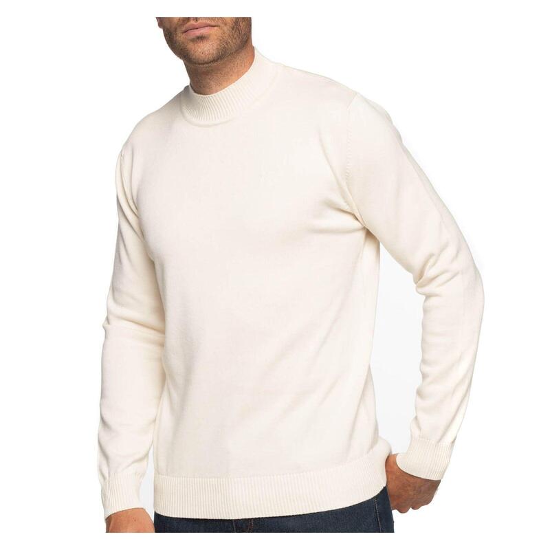 Pull col cheminée coupe droite homme