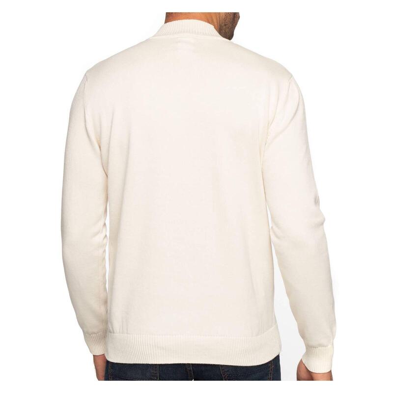 Pull col cheminée coupe droite homme
