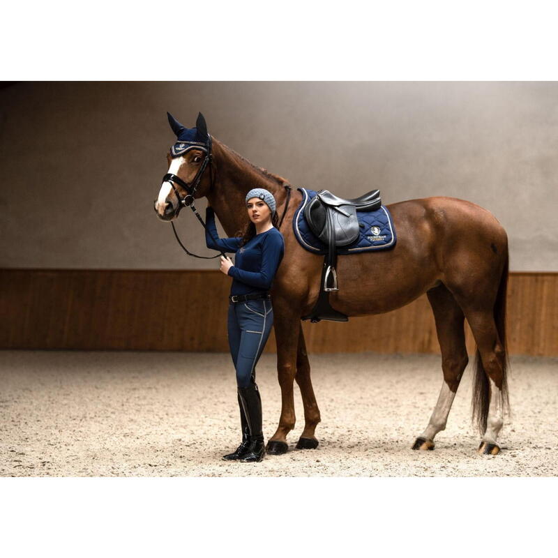 Schabracke Vielseitig EQUESTRIAN QUEEN Paris dunkelblau/schwarz