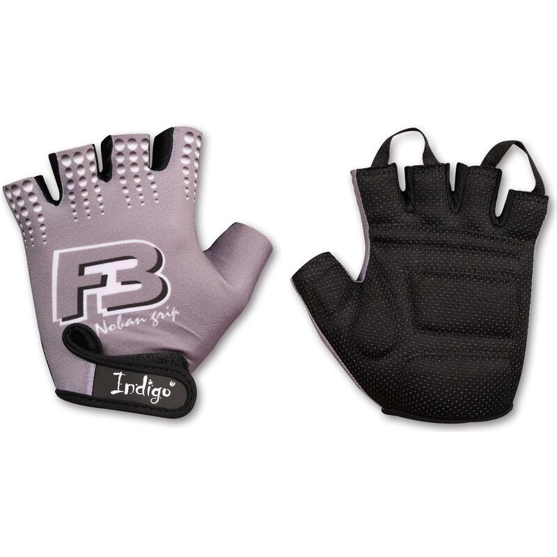Guantes Fitness- Ciclismo INDIGO Gris Talle M