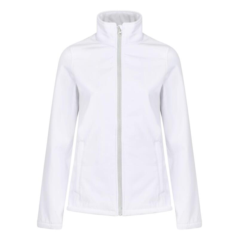 Standout Womens/Ladies Ablaze Printable Soft Shell Jacket (White/Light Steel)