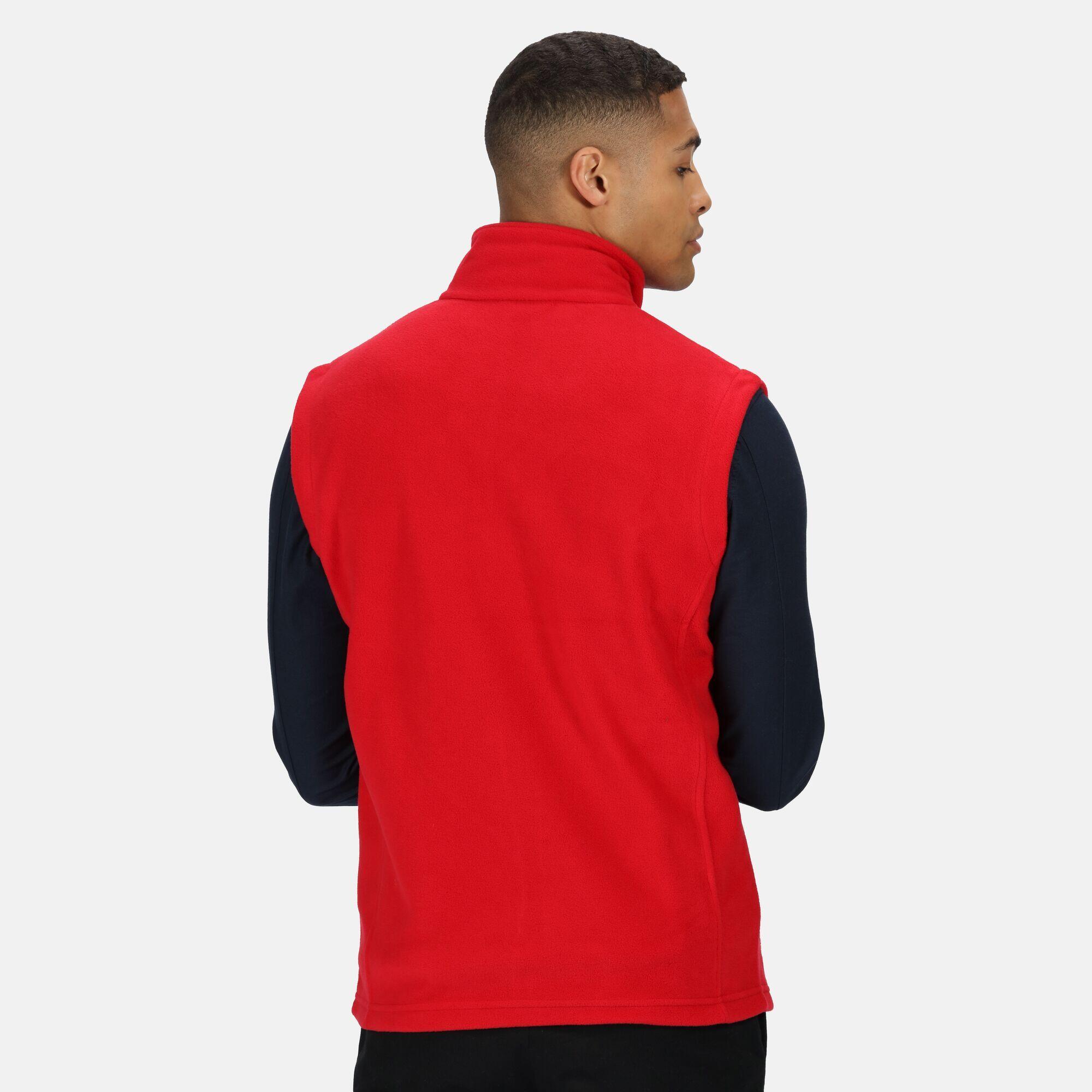 Men's sleeveless fleece jacket (Red)