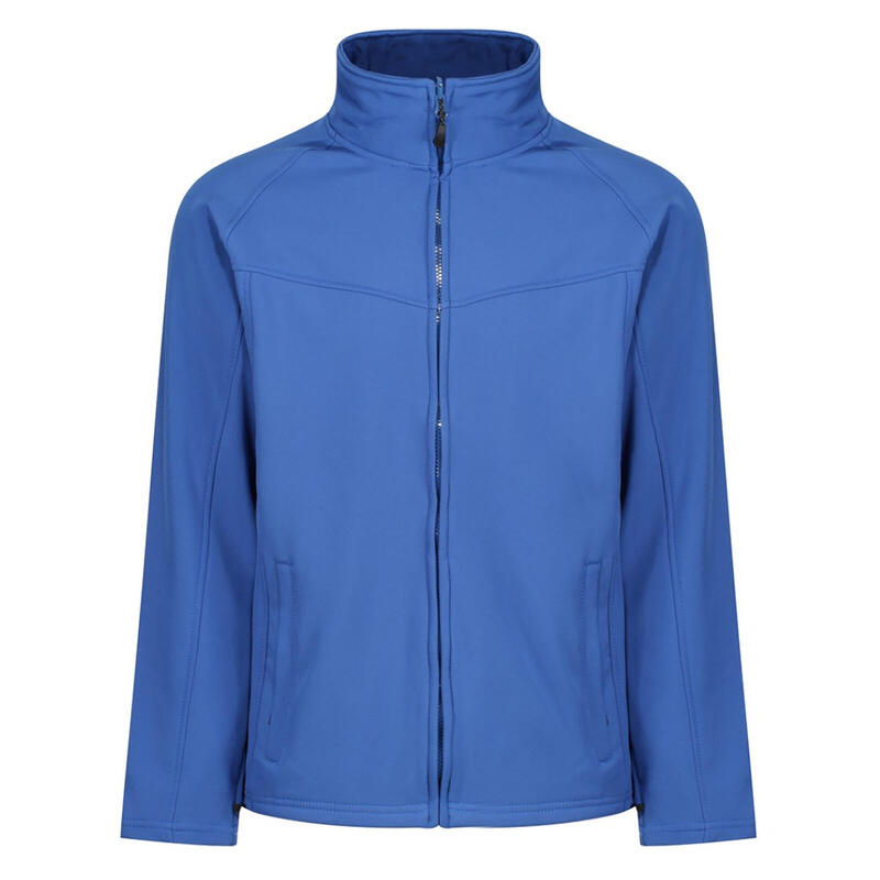 Uproar Mens Softshell Wind Resistant Fleece Jacket (Royal Blue)