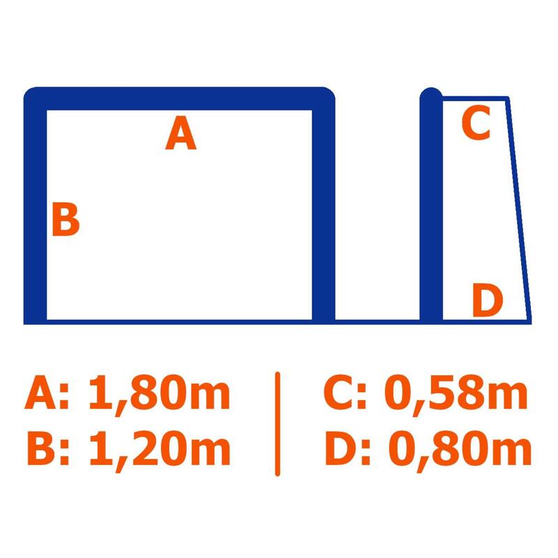 Filet de but de football 180x120cm - Blanc