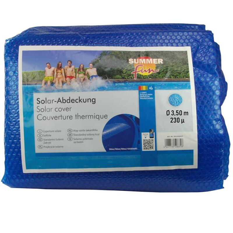 Cobertura solar de piscina redonda 350 cm PE azul