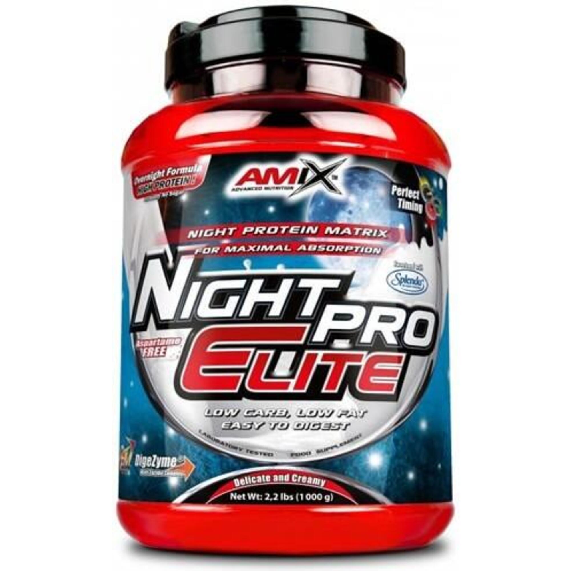 Amix Isolada Elite gran aporte de ramificados suplemento para ganar masa muscular ideal batidos sabor vainilla1 kg nightpro y digerir 1 bajo en