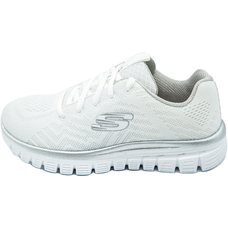 Zapatillas Skechers Get Connected 12615WSL, Blanco, Mujer