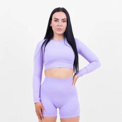 Icon seamless cropped long sleeve Dames - Lavendel
