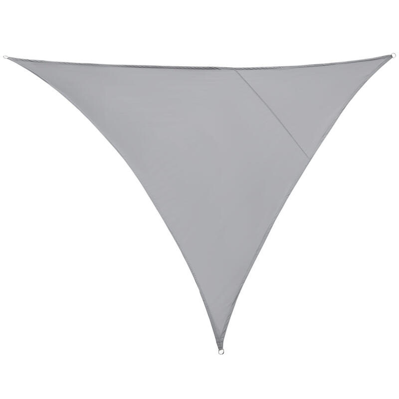 Toldo vela triangular Outsunny gris 300x300x300 cm
