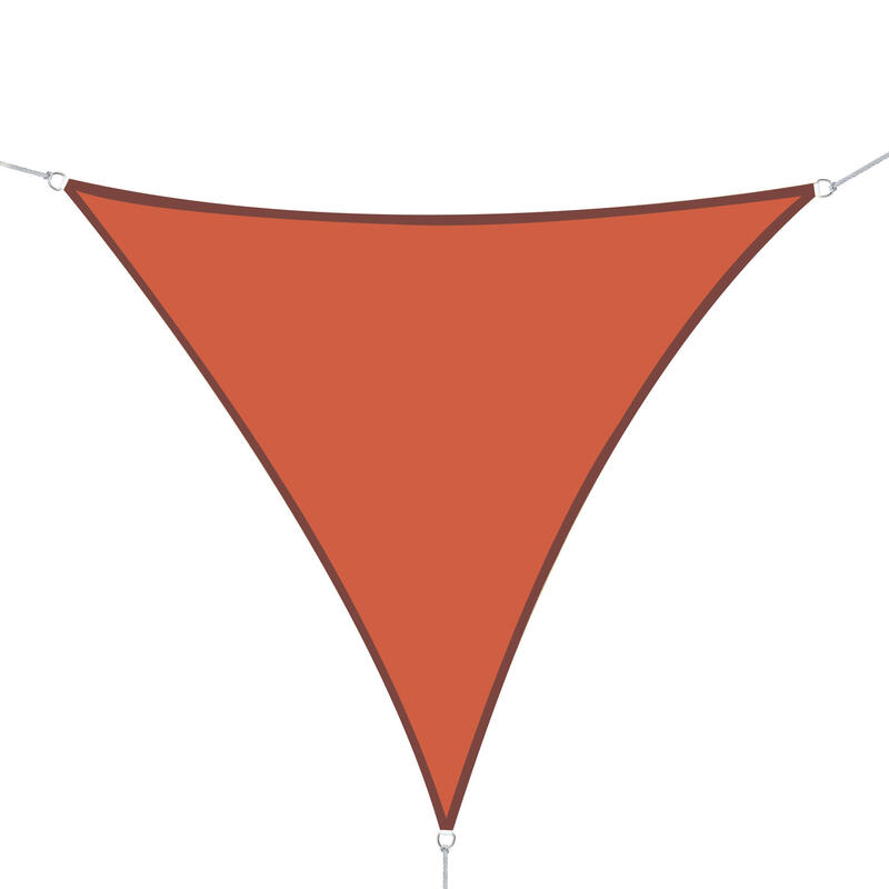 Toldo vela triangular Outsunny naranja 300x300x300 cm