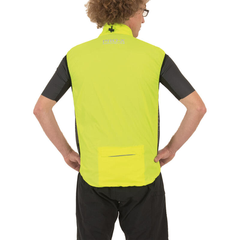 veste de cyclisme homme en polyamide jaune