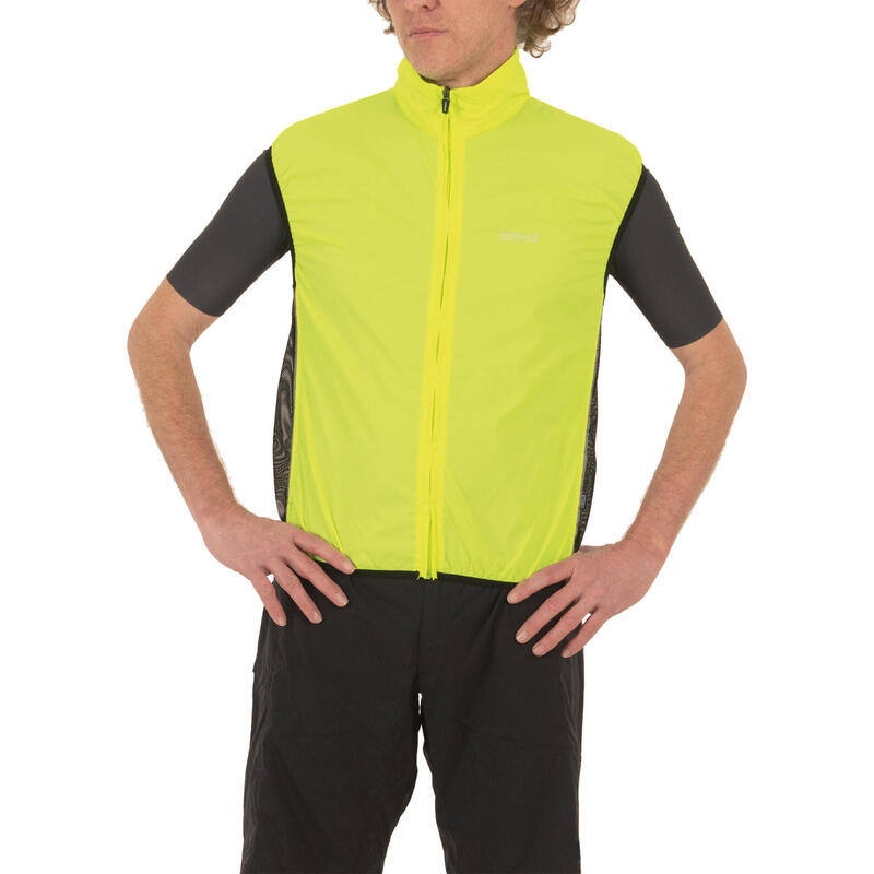 veste de cyclisme homme en polyamide jaune