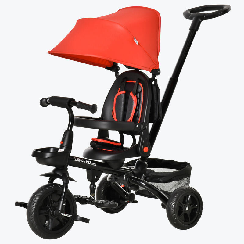 Violeta invernadero Ninguna Triciclo para bebé con capota ajustable HOMCOM 111.5x52x98 cm rojo |  Decathlon