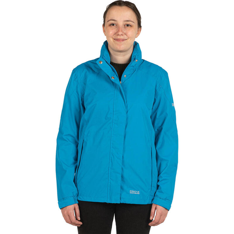 Outdoorjas Carrie dames polyester lichtblauw mt 34