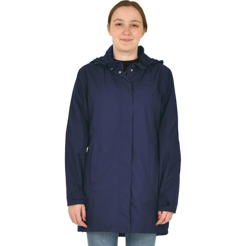 Outdoorjas Jenna dames polyester marineblauw maat 54