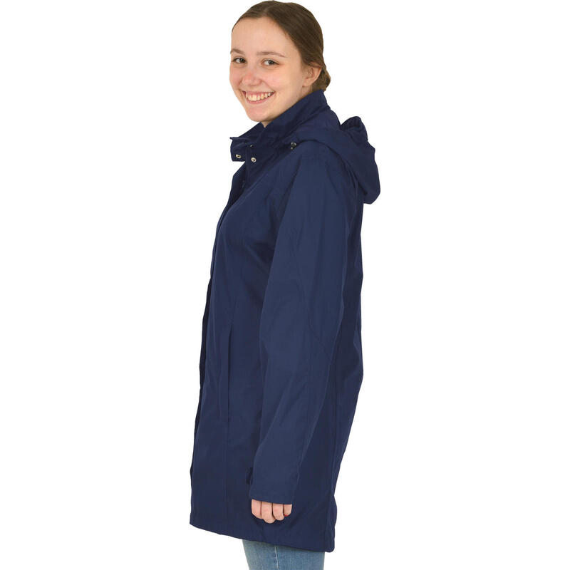 Outdoorjas Jenna dames polyester marineblauw maat 54