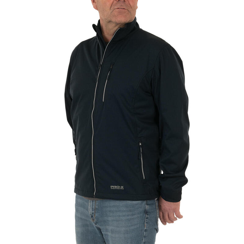 Outdoorjas Dario heren polyester zwart mt S