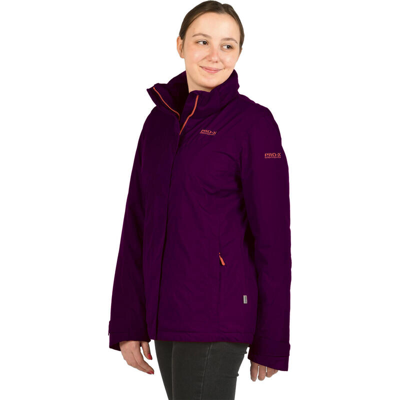 Outdoorjas Cindy dames polyester paars maat 36