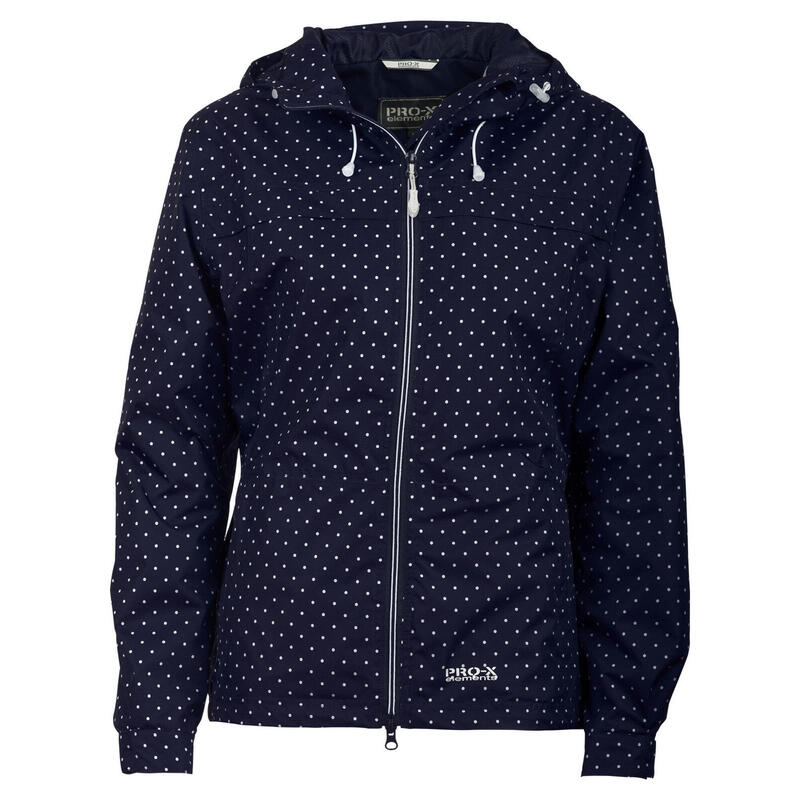 Outdoorjas Lucie dames polyester blauw maat 42