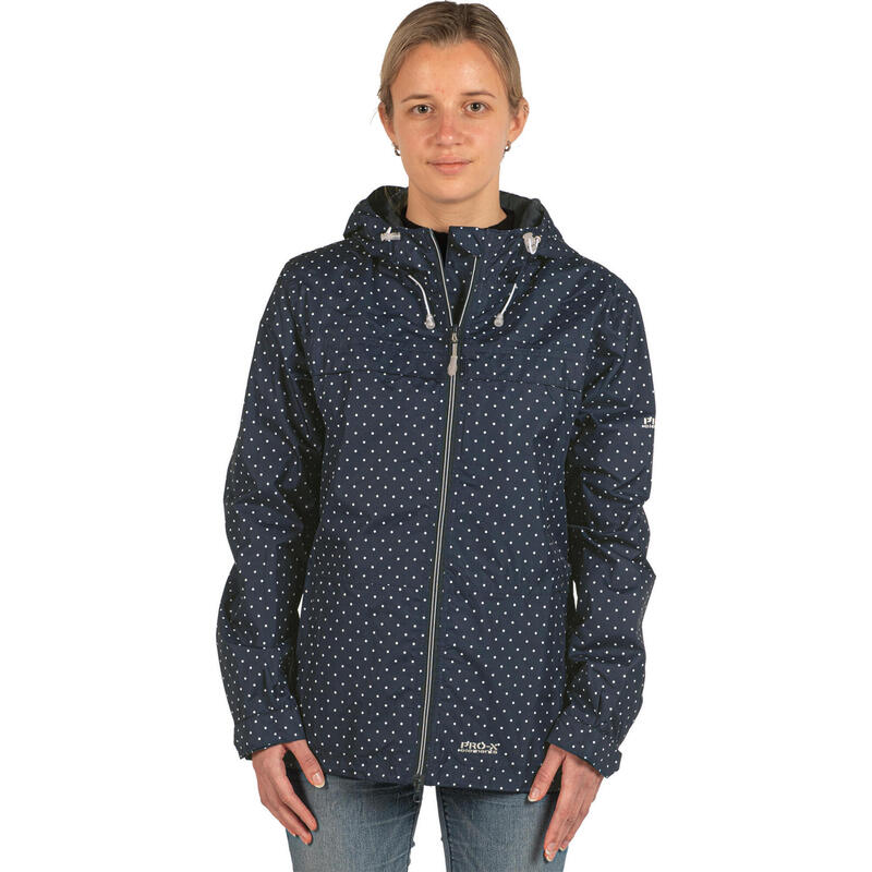 Outdoorjas Lucie dames polyester blauw maat 42