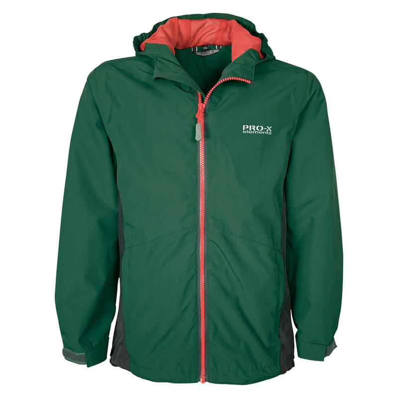 Outdoorjas Olof junior polyester donkergroen maat 164