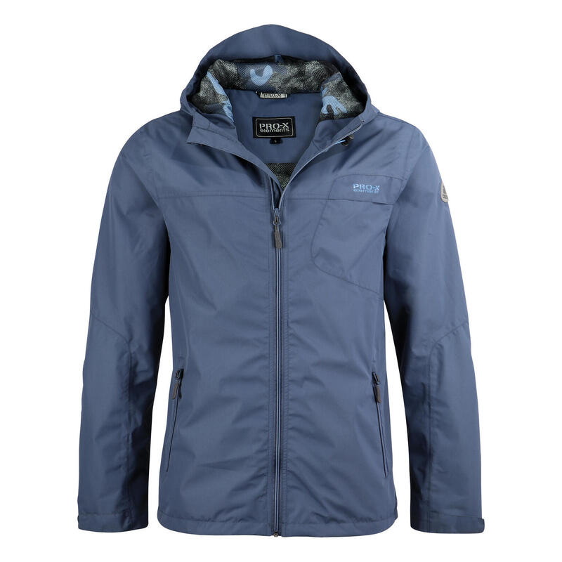 Outdoorjas heren polyester indigo maat S