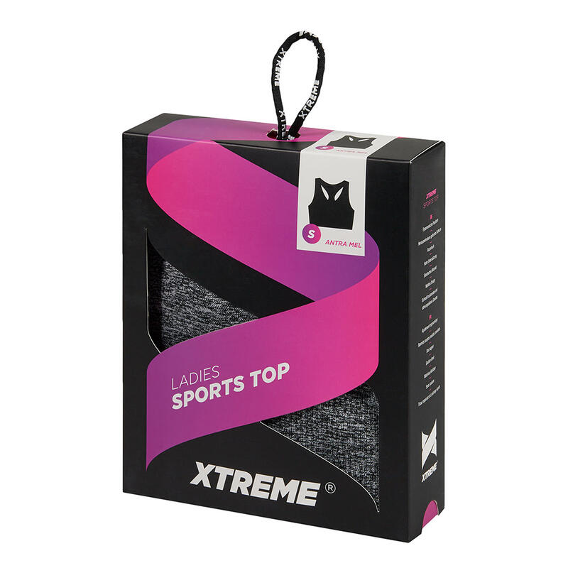 Xtreme - Sport top dames - Antraciet - L - 1-Stuk - Sport topje