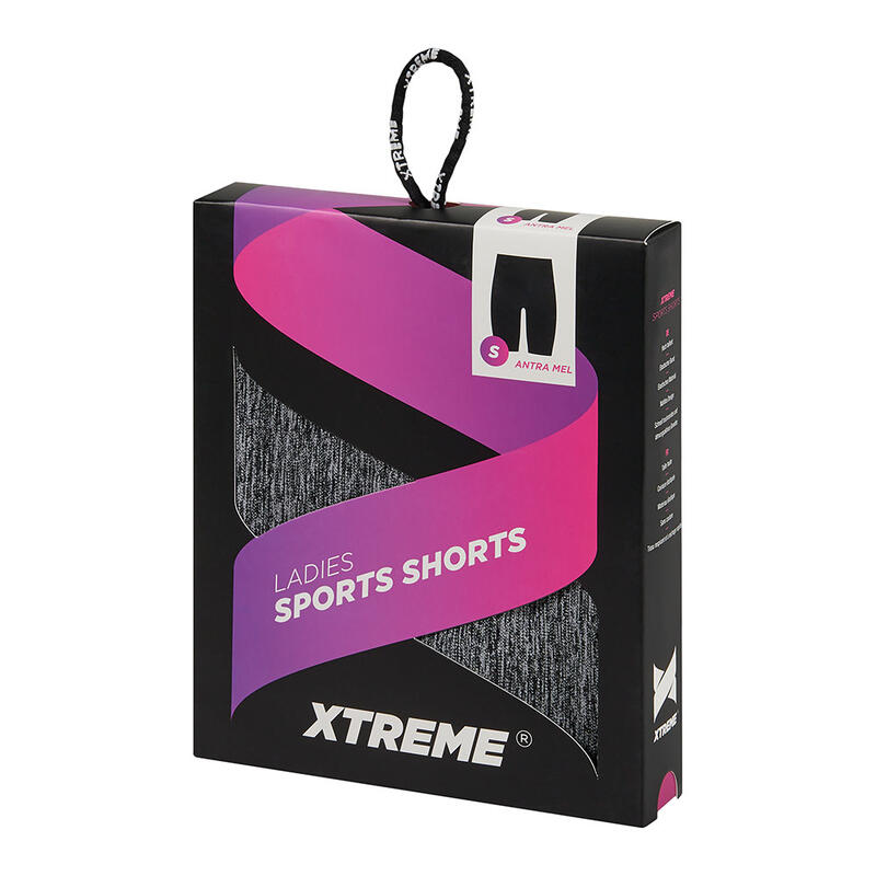 Xtreme Sportswear Kurzen Sportleggings Damen Short Anthrazit Melange