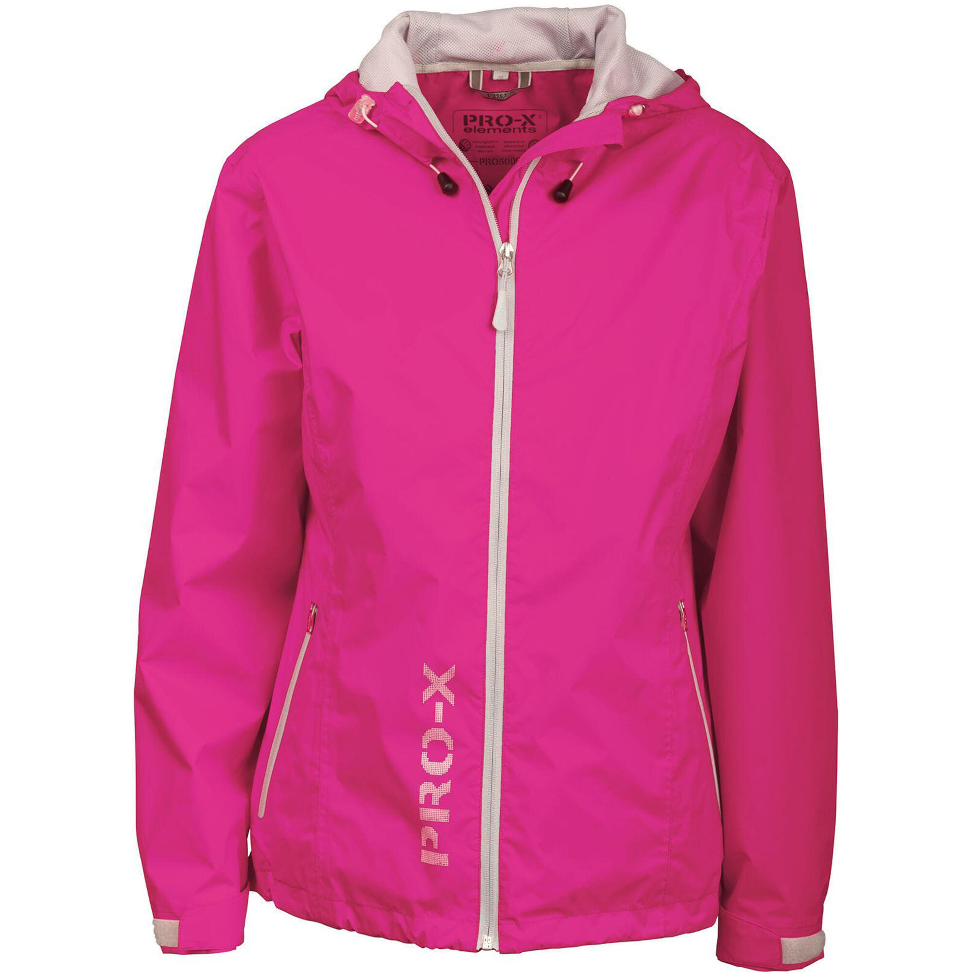 Giacca da pioggia LADY FLASH da donna in rosa neon