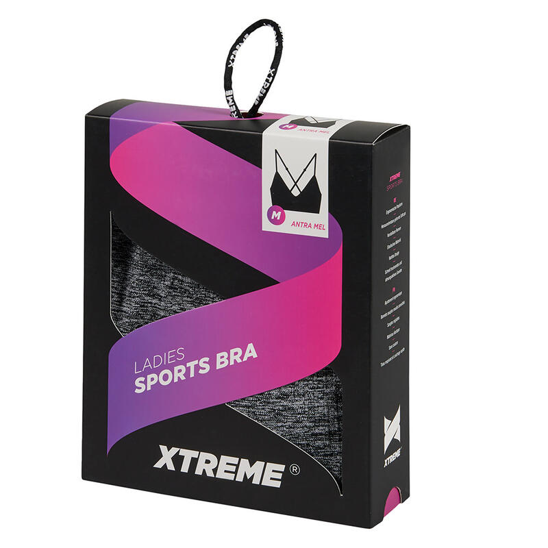 Xtreme Sportswear Sport Bh Dames Antraciet Melange