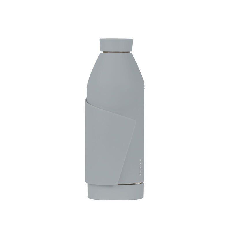 Bouteille d'eau en verre 420 ml. (Classic Bottle) Gris