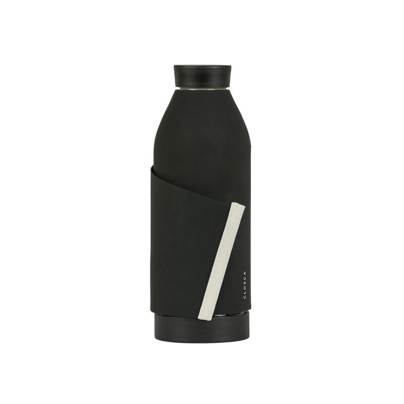 Bouteille d'eau en verre 420 ml. (Classic Bottle) Noir